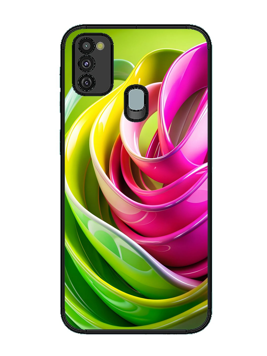Samsung Galaxy M30s Vibrant Swirl Glossy Ribbon Art