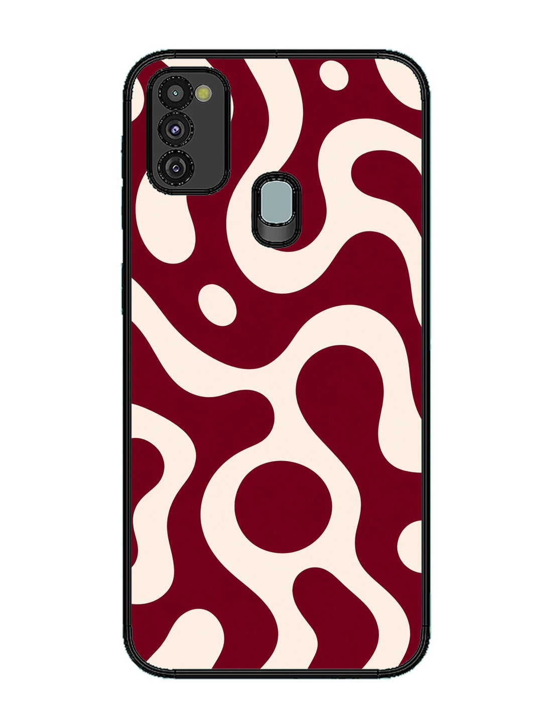 Samsung Galaxy M30s Fluid wave pattern Deep Maroon