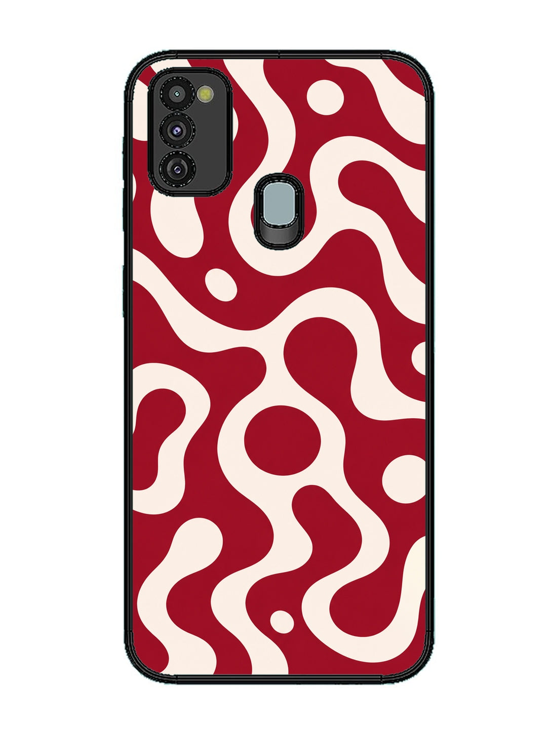 Samsung Galaxy M30s Fluid wave pattern Wine Red