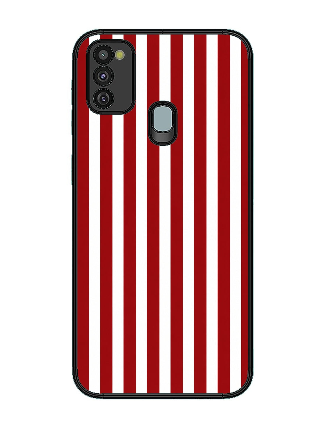 Samsung Galaxy M30s Vertical Stripes Deep Red