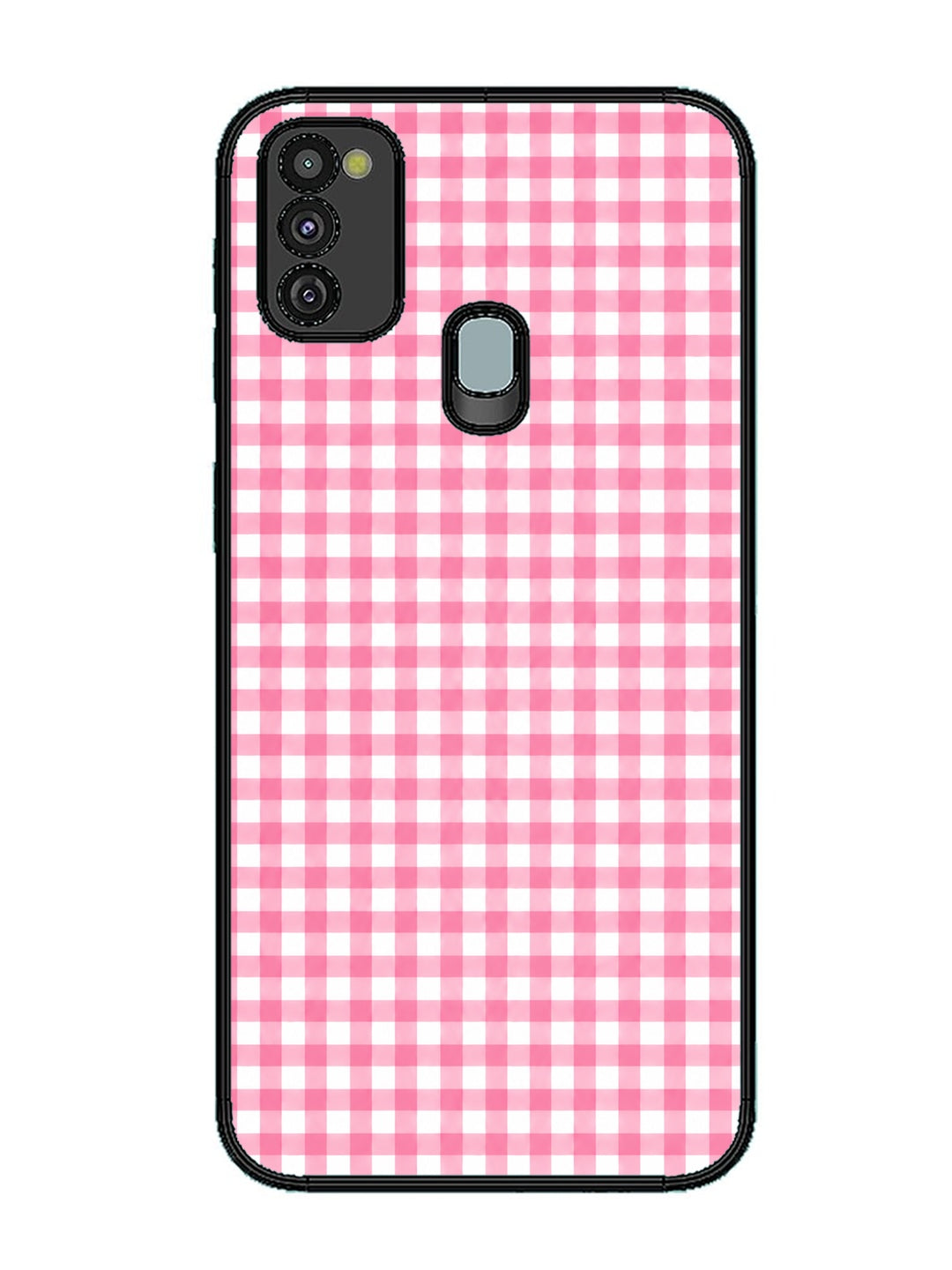 Samsung Galaxy M30s Gingham Checks pink
