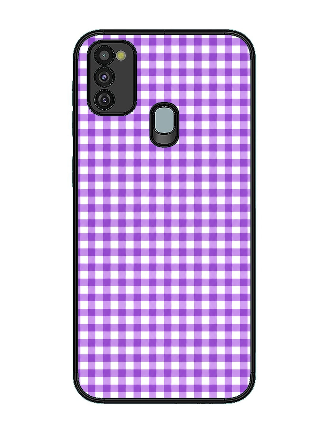 Samsung Galaxy M30s Gingham Checks purple
