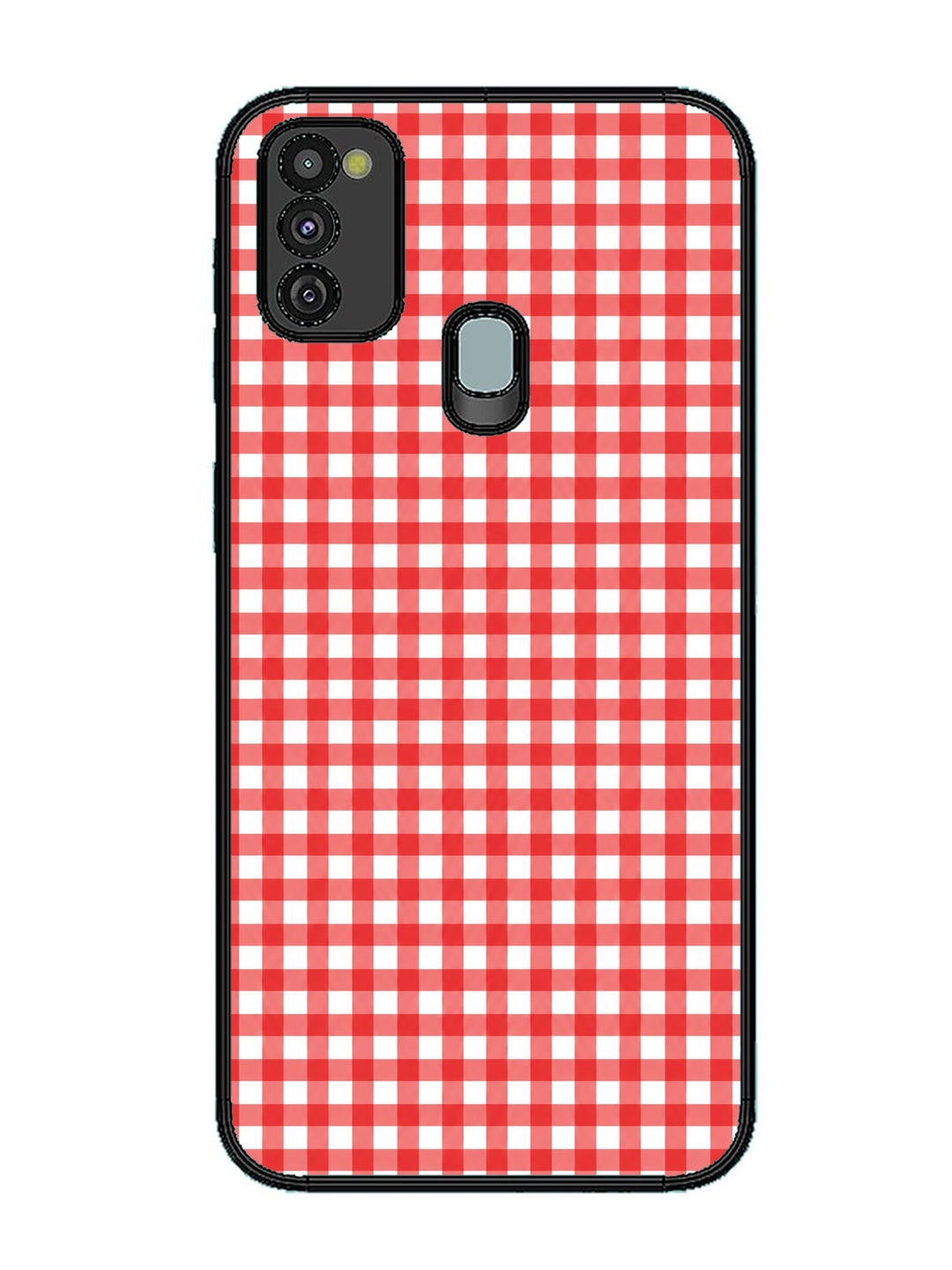 Samsung Galaxy M30s Gingham Checks Red