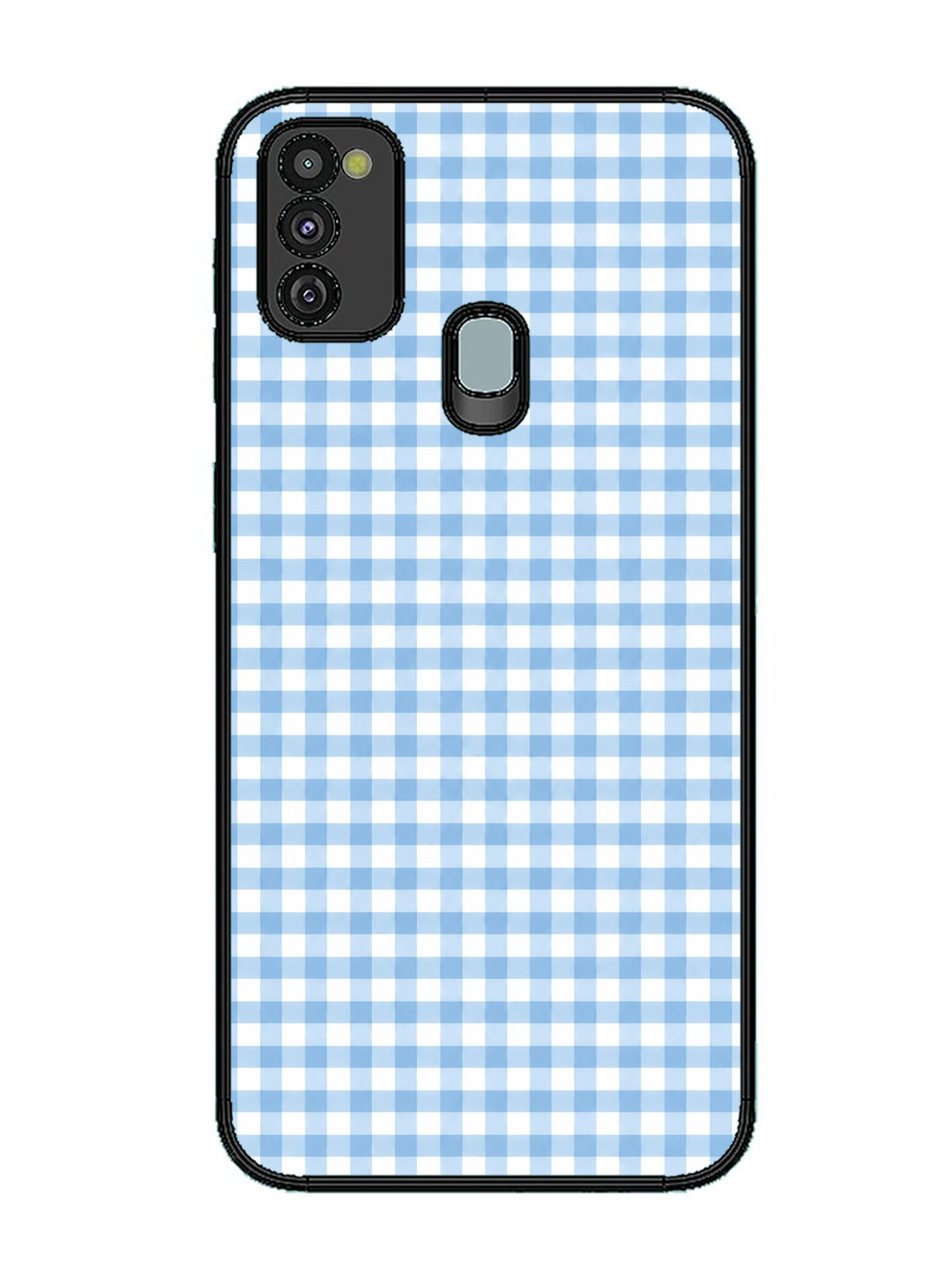 Samsung Galaxy M30s Gingham Checks Sky blue