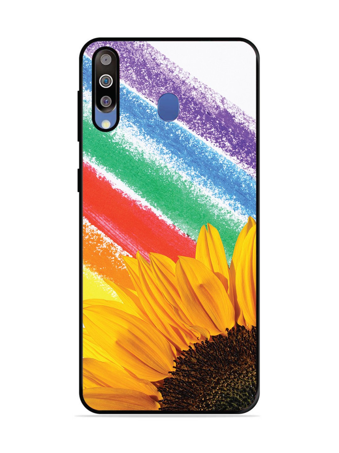 Samsung Galaxy M30 Sunflower on Colourful Lines