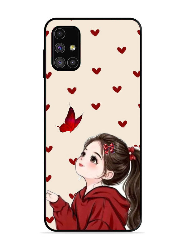 Samsung Galaxy M31s Beautiful girl with red butterfly