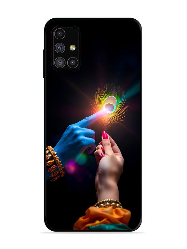 Samsung Galaxy M31s Radha Krishna touching feather