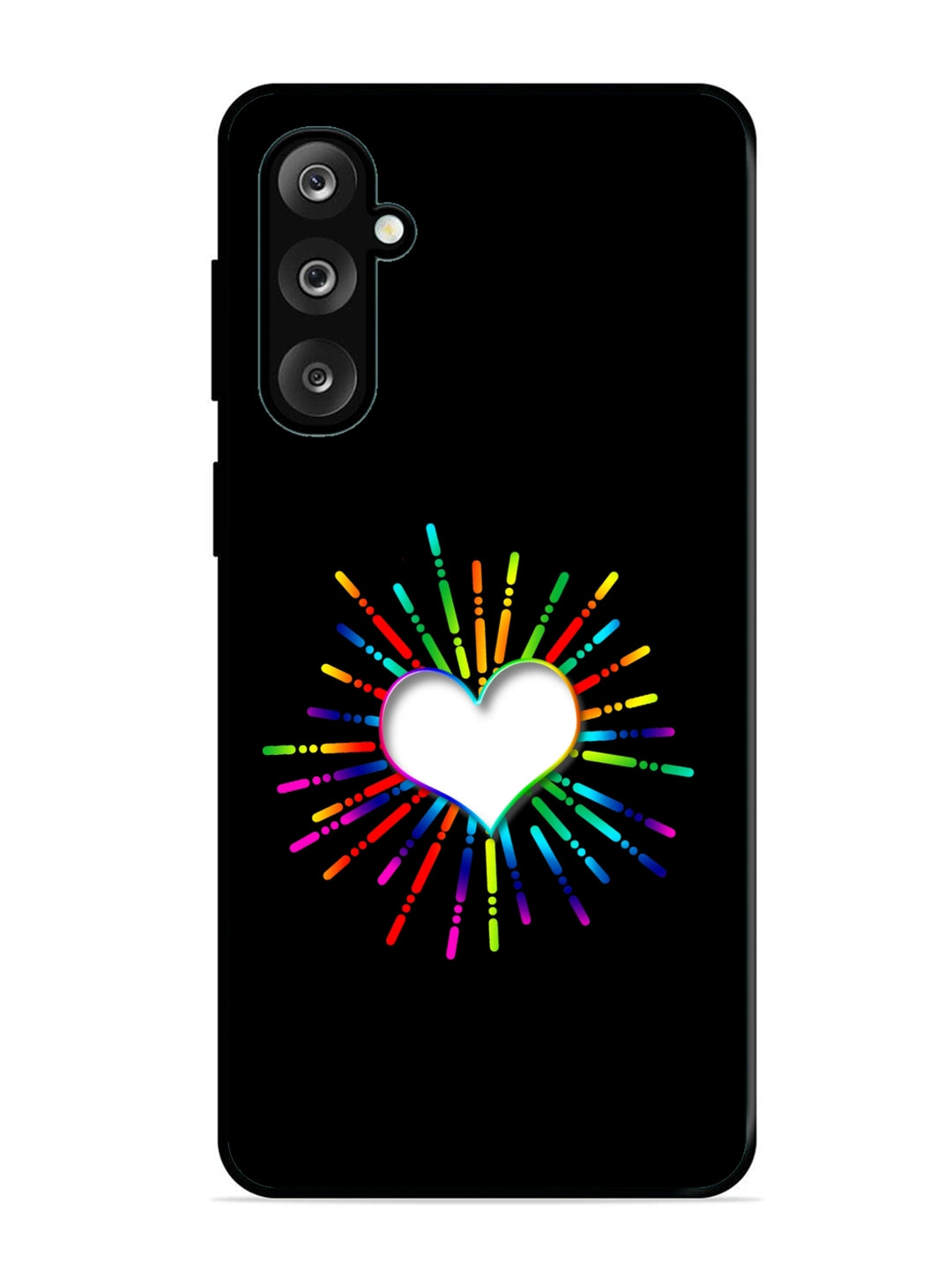 Samsung Galaxy M36 5G Colourful Heart on Black