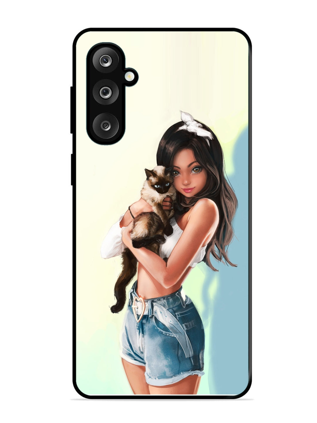 Samsung Galaxy M36 5G Cute Girl with Cat