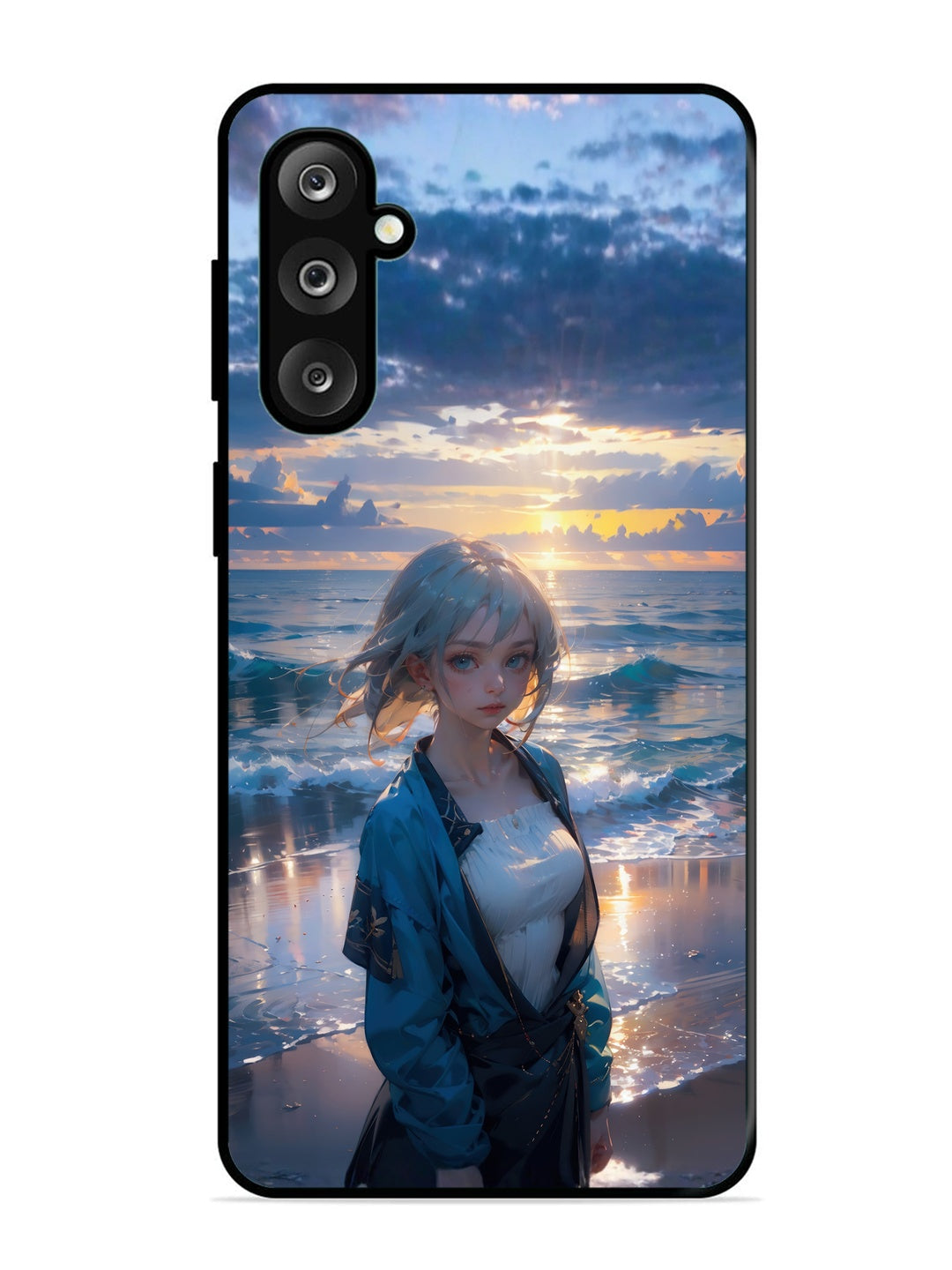 Samsung Galaxy M36 5G Anime Girl Beach Ocean Waves