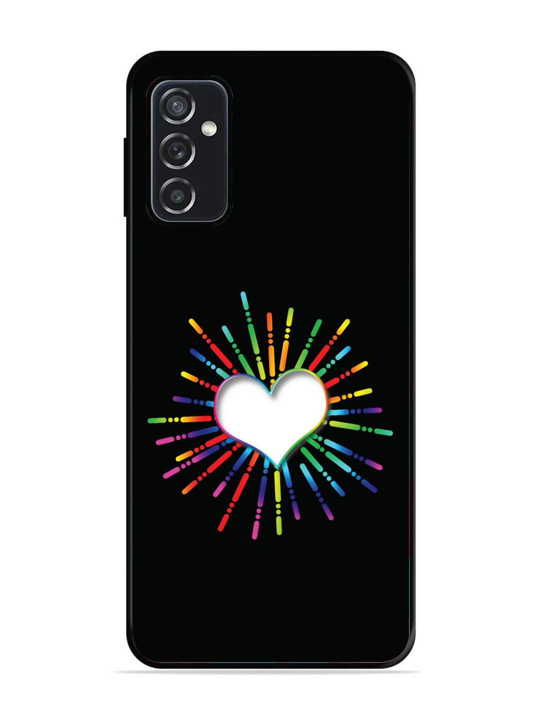 Samsung GALAXY M52 5G Colourful Heart on Black