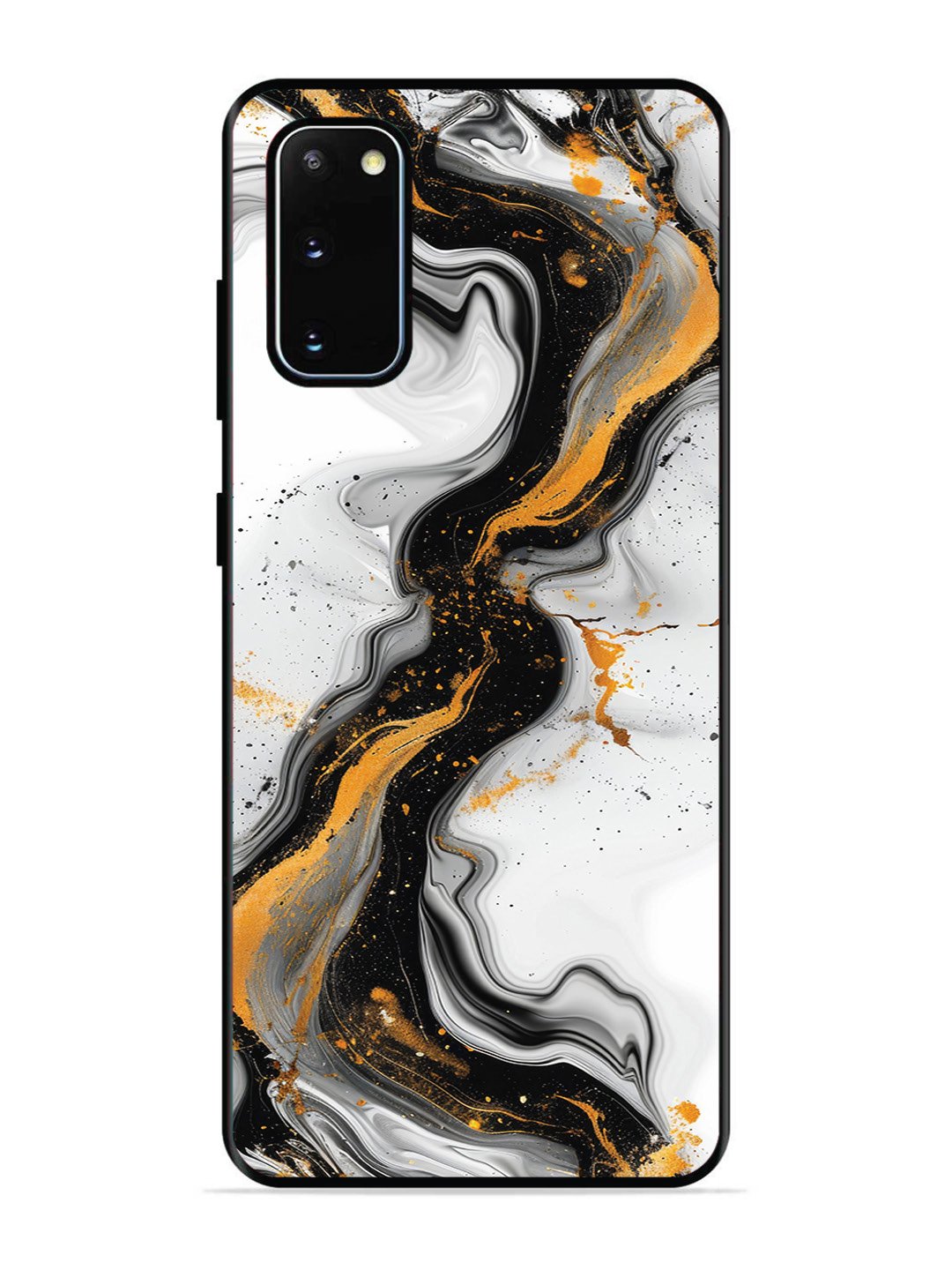 Samsung GALAXY S20 Black And Golden Marble Essence
