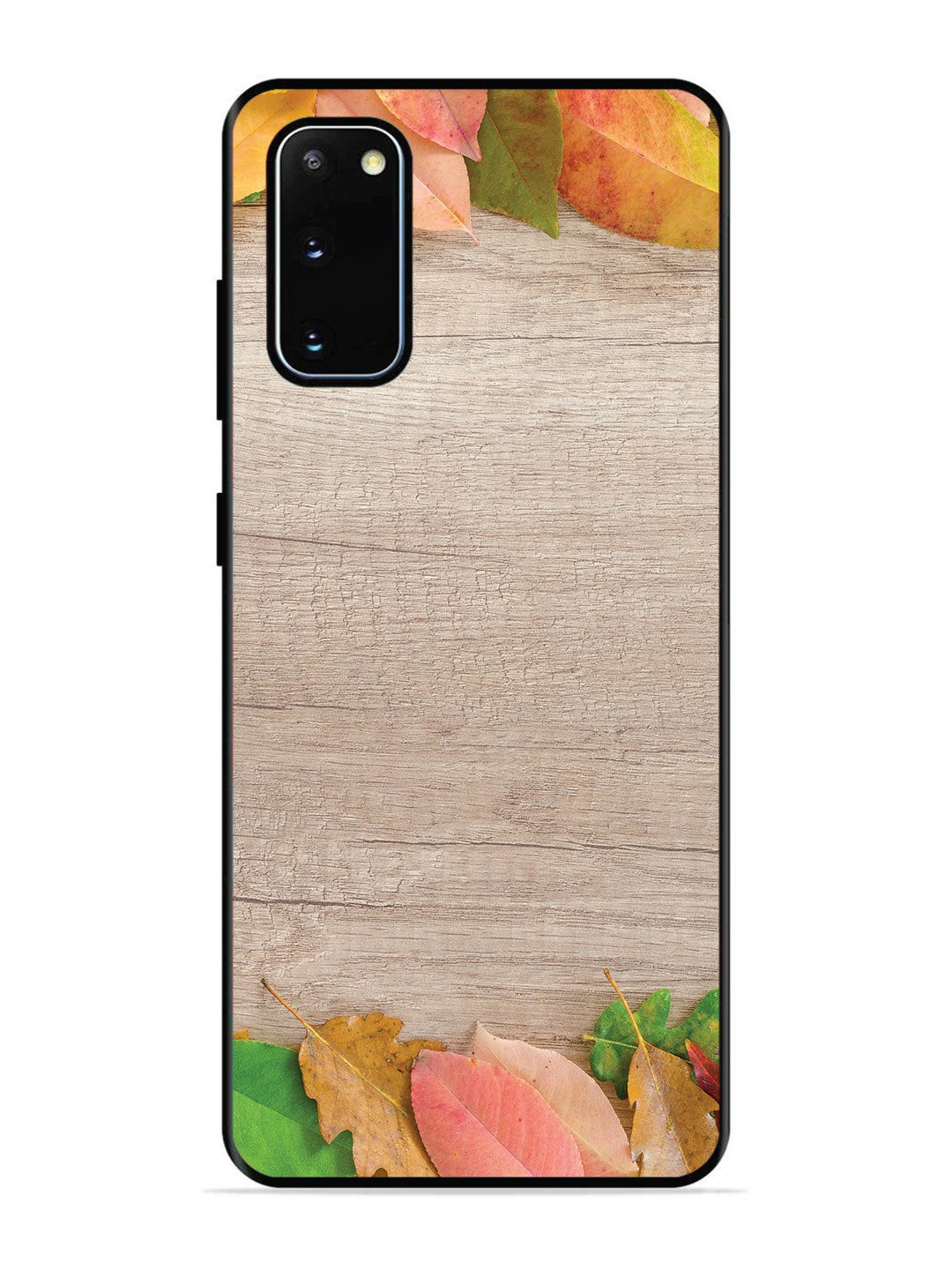 Samsung GALAXY S20 Autumn Leafs On Wooden Table