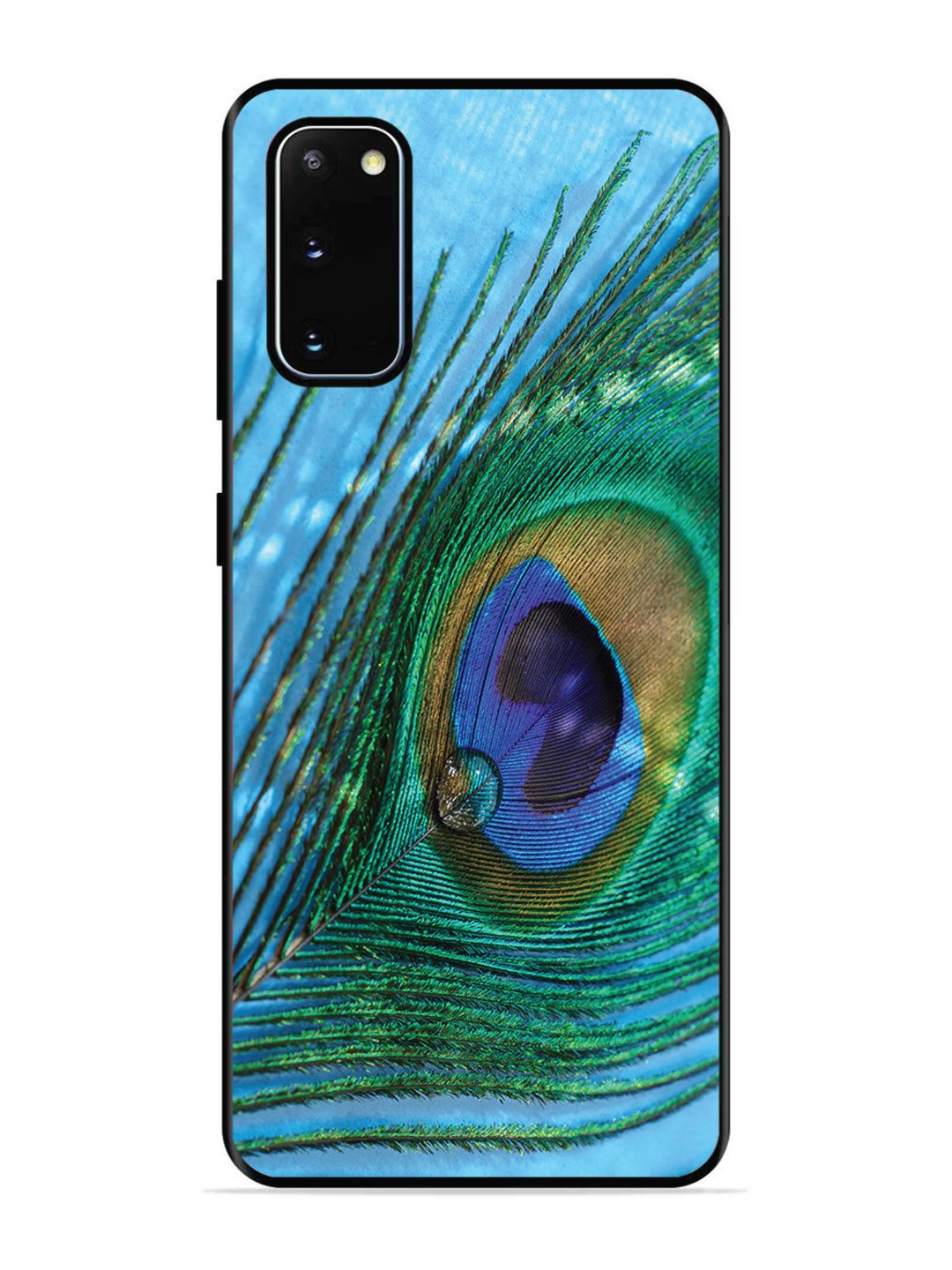 Samsung GALAXY S20 A drop on Peacock Feather