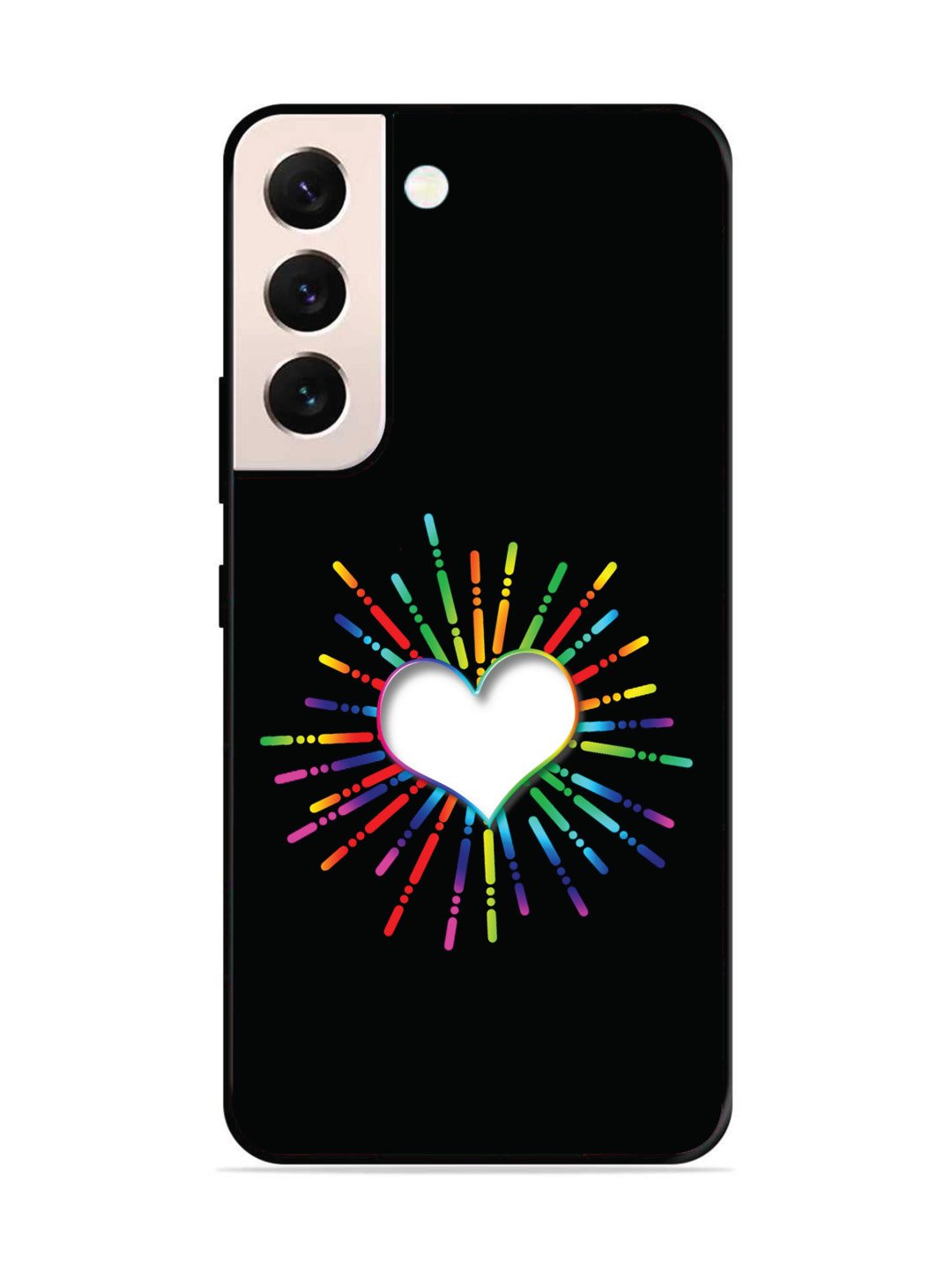 Samsung GALAXY S21 FE 5G Colourful Heart on Black