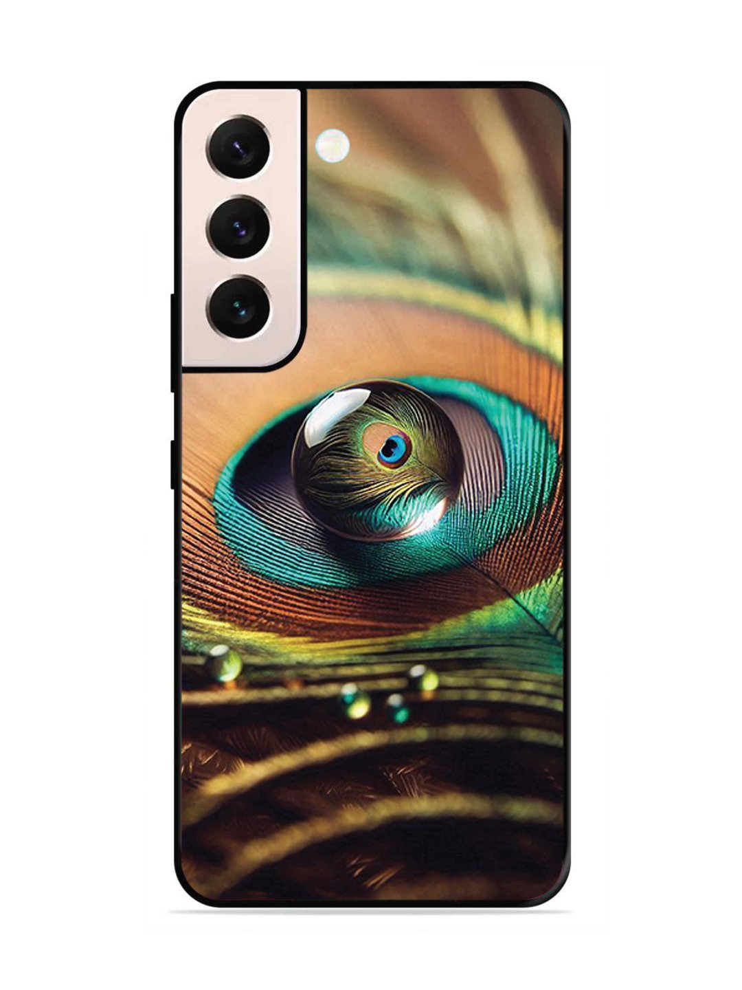 Samsung GALAXY S21 FE 5G Water Drop On Peacock Feather