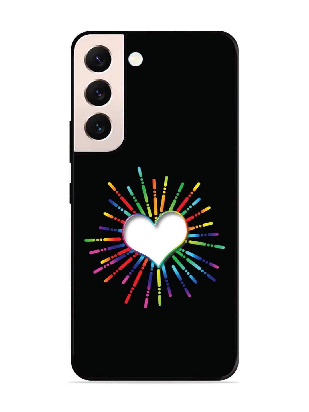 Samsung GALAXY S21 Plus Colourful Heart on Black