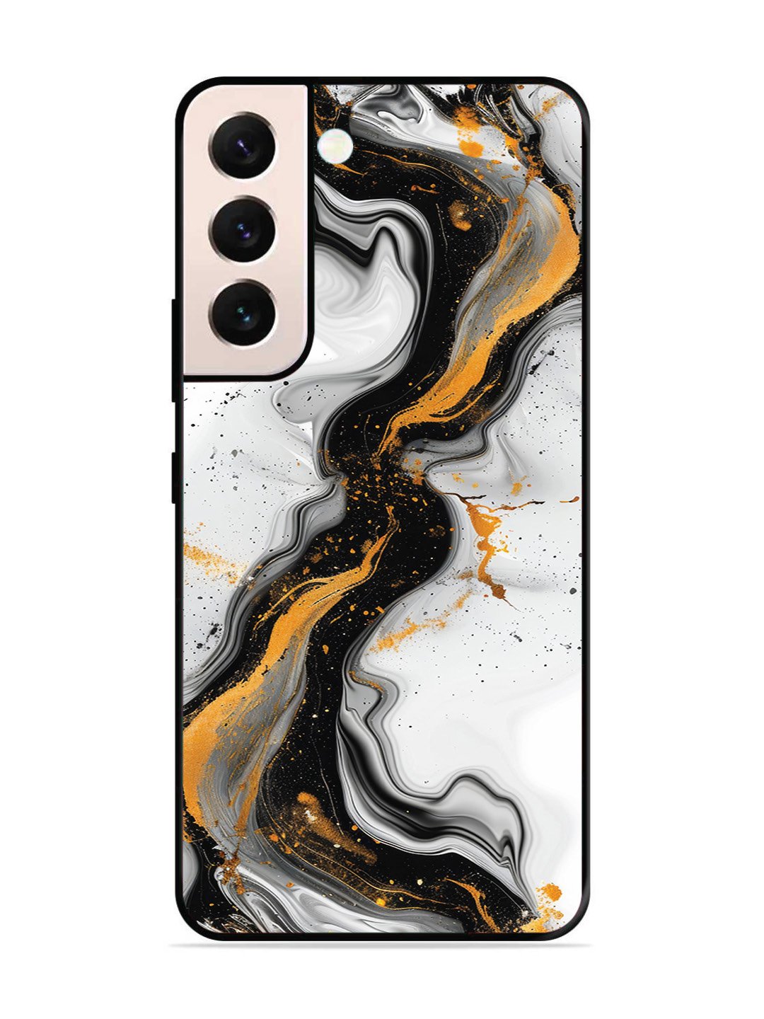 Samsung GALAXY S21 Plus Black And Golden Marble Essence