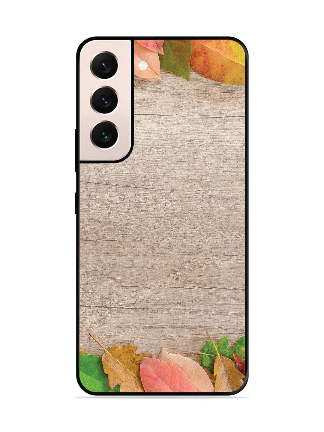Samsung GALAXY S22 5G Autumn Leafs On Wooden Table