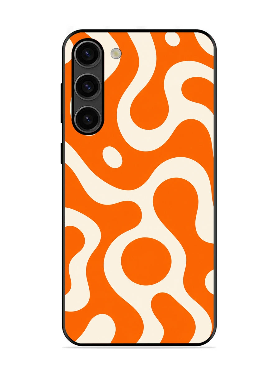 Samsung Galaxy S23 5G Fluid wave pattern Vivid Orange