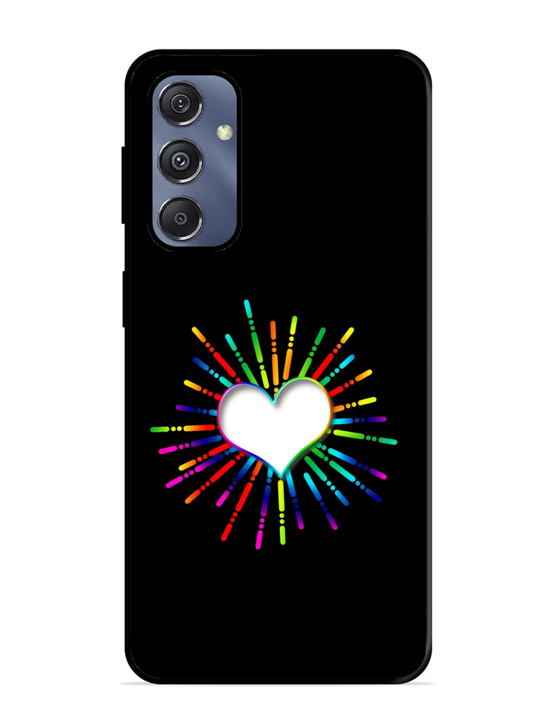 Samsung Galaxy S23 FE Colourful Heart on Black