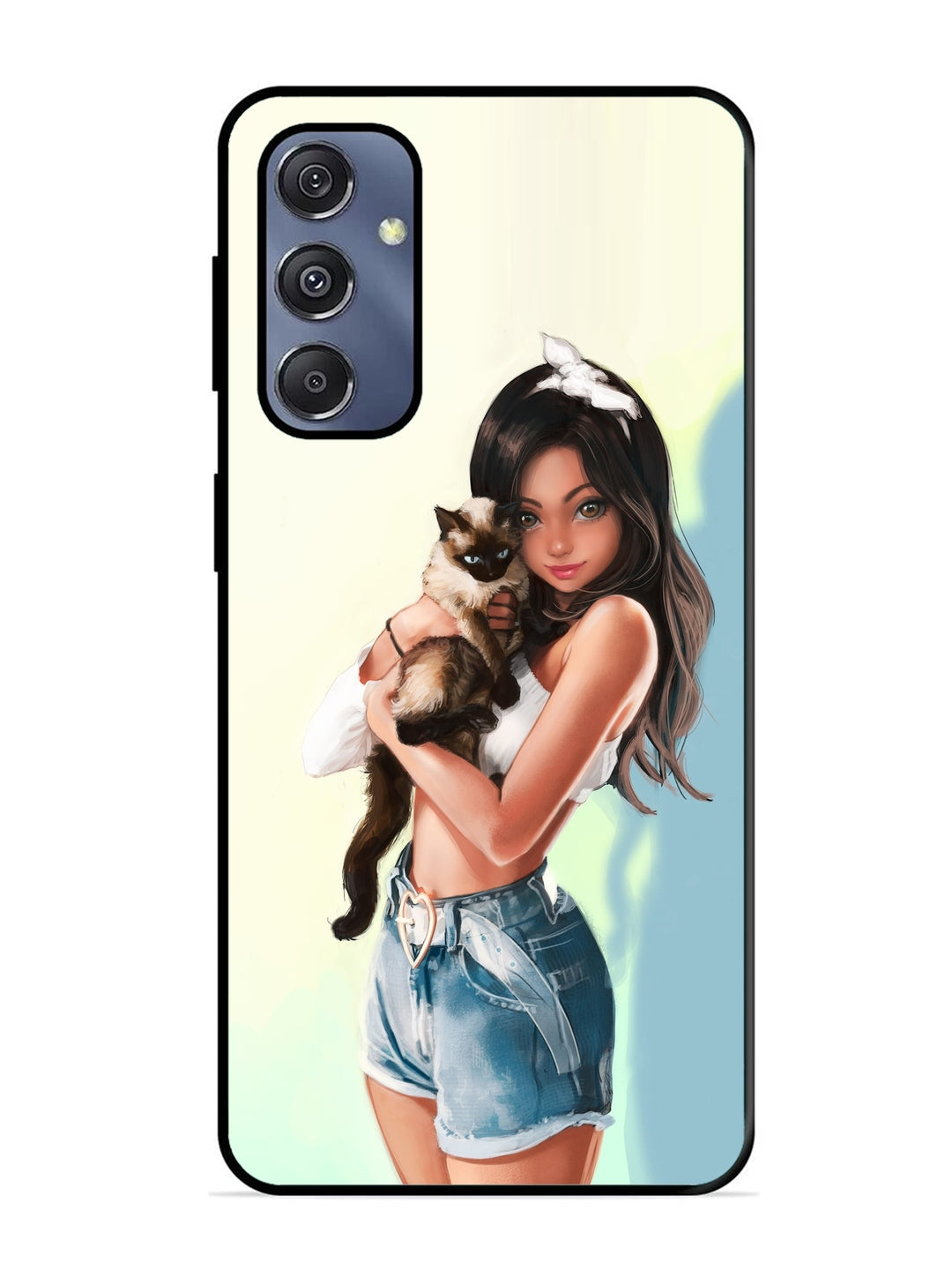 Samsung Galaxy S23 FE Cute Girl with Cat