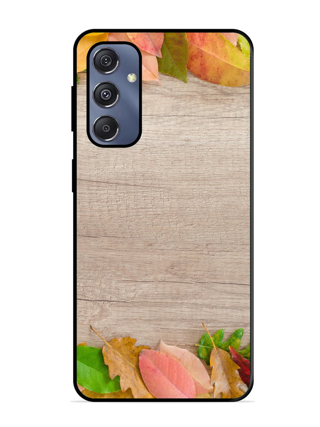 Samsung Galaxy S23 FE Autumn Leafs On Wooden Table