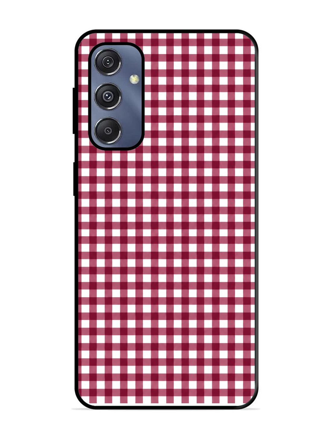 Samsung Galaxy S23 FE Gingham Checks Wine Red