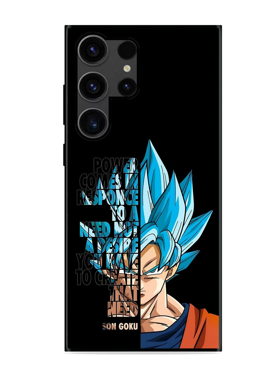 Samsung Galaxy S23 Ultra Son of Goku Blue Motivational Art