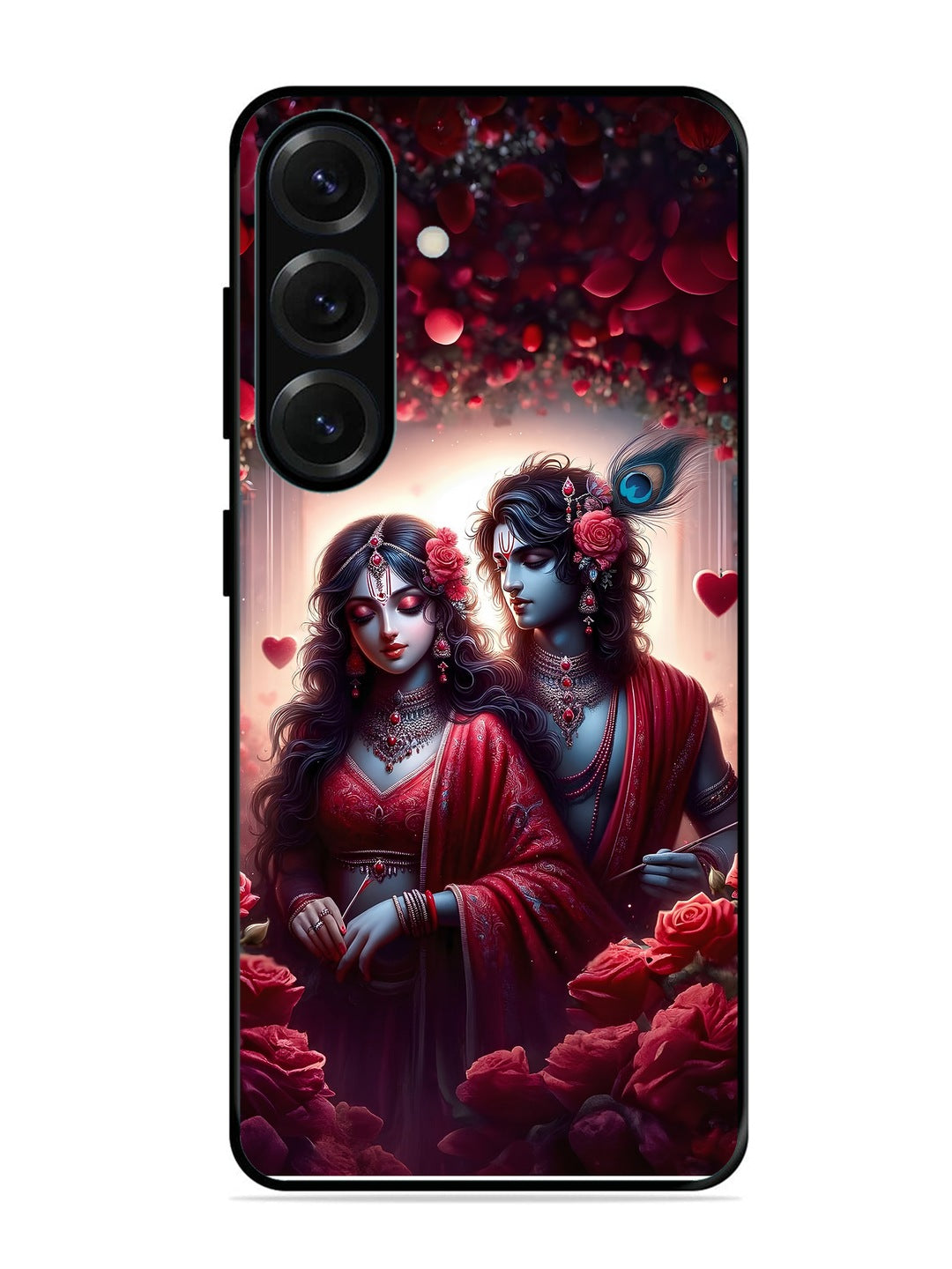 Samsung Galaxy S25 Couples in Red theme like Radha Krishna