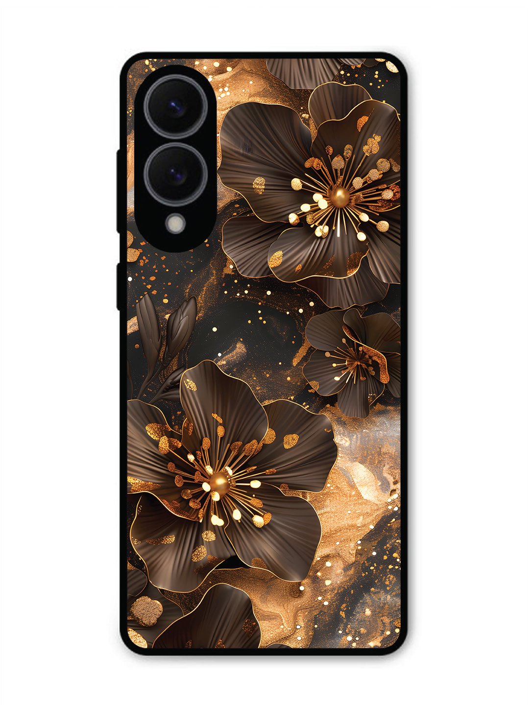 Samsung S25 Edge Golden Flowars