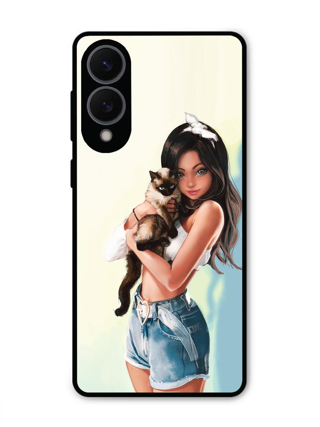 Samsung Galaxy S25 Edge Cute Girl with Cat