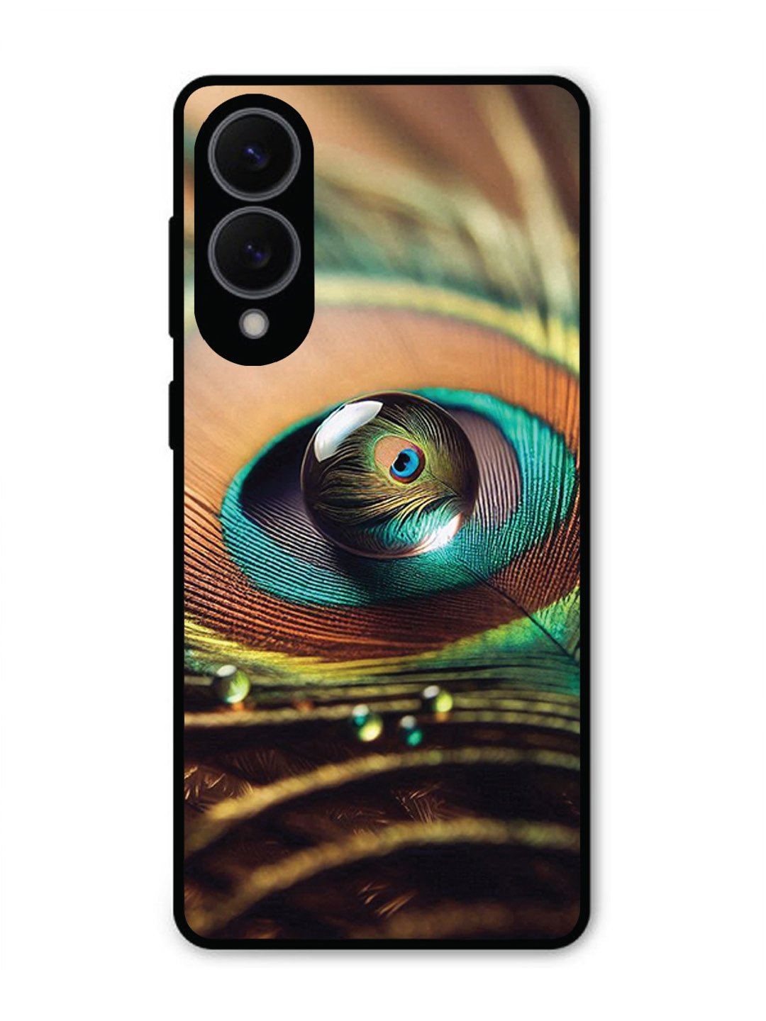 Samsung Galaxy S25 Edge Water Drop On Peacock Feather