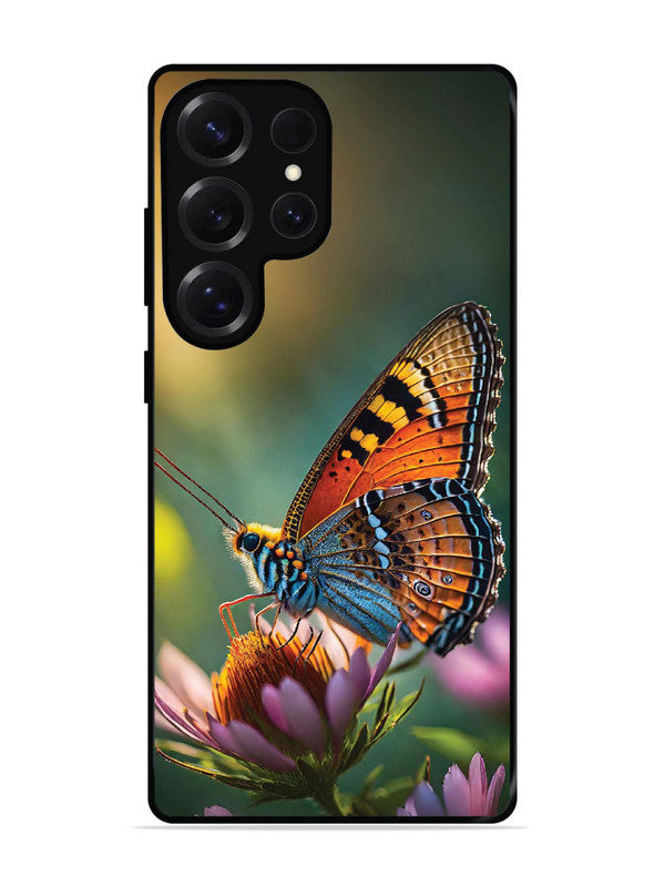 Samsung Galaxy S25 Ultra Golden Hour Monarch Butterfly