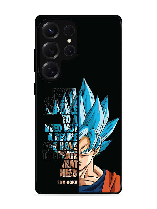 Samsung Galaxy S25 Ultra Son of Goku Blue Motivational Art
