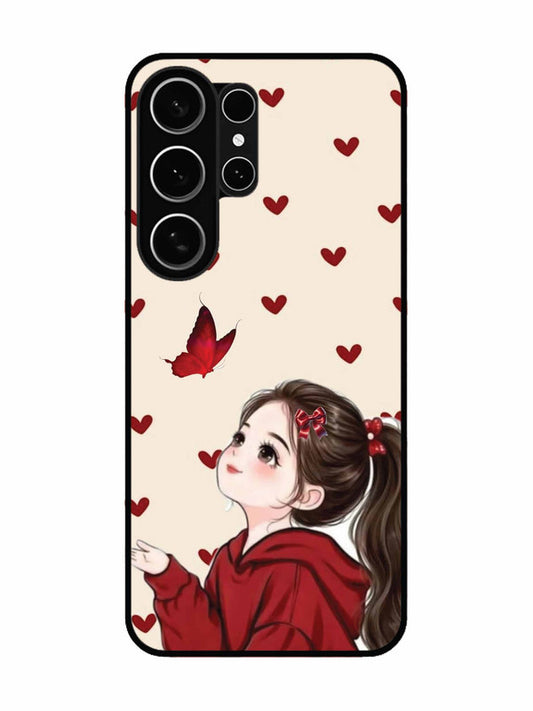 Samsung Galaxy S26 Ultra 5G Beautiful girl with red butterfly