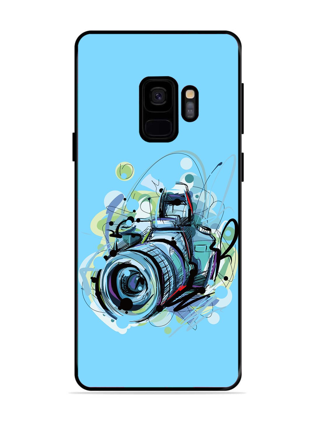 Samsung GALAXY S9 Camera Blue Background