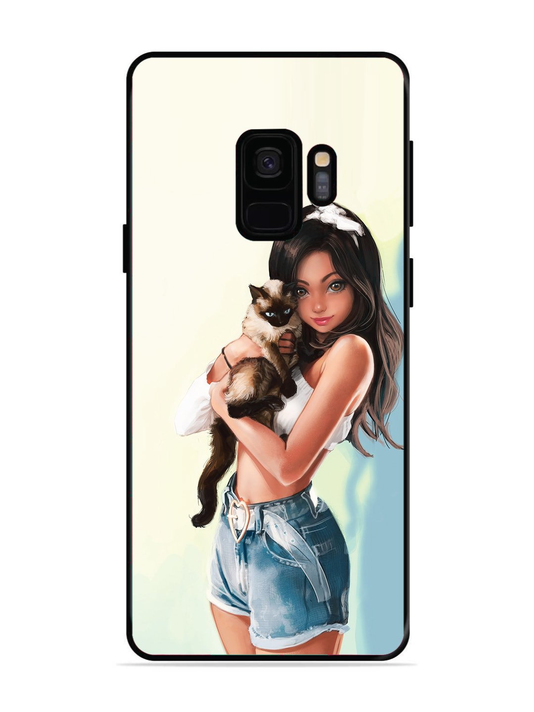 Samsung GALAXY S9 Cute Girl with Cat