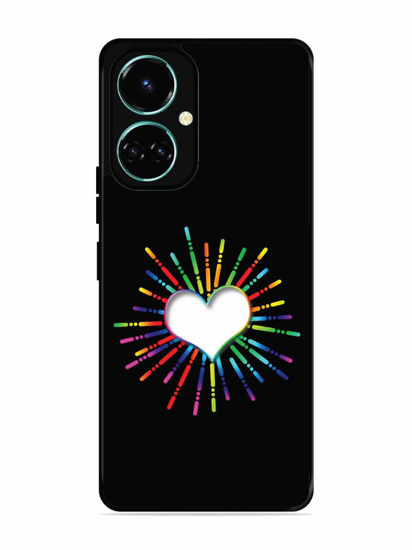 Tecno camon 19 Colourful Heart on Black