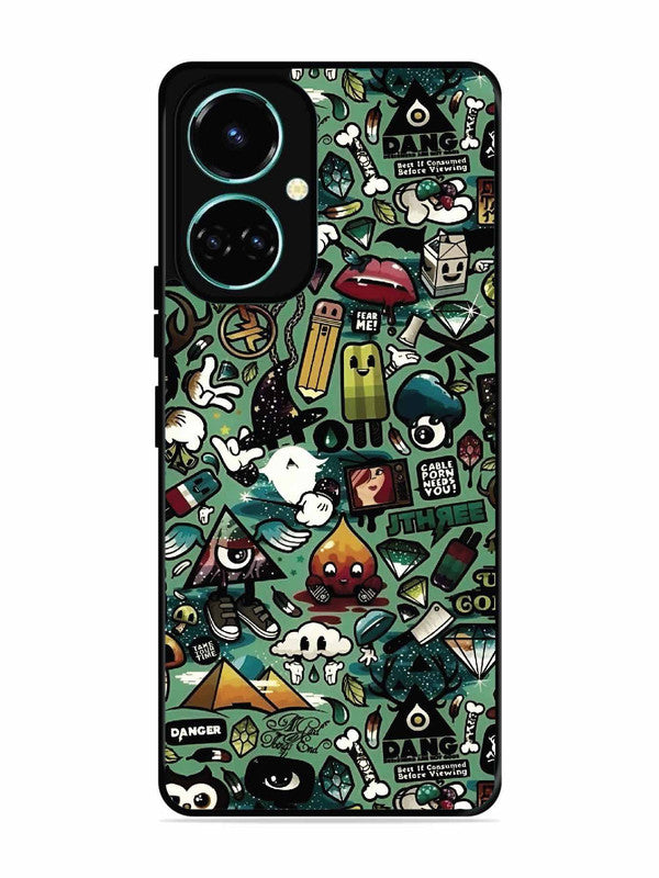 Tecno camon 19 Pop Art Doodle Graffiti Collage