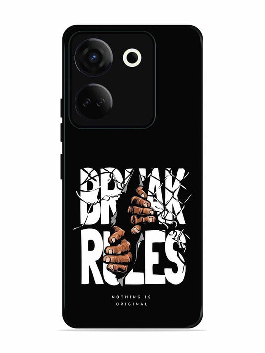 Tecno camon 20 Break Rules Gritty Typography Art