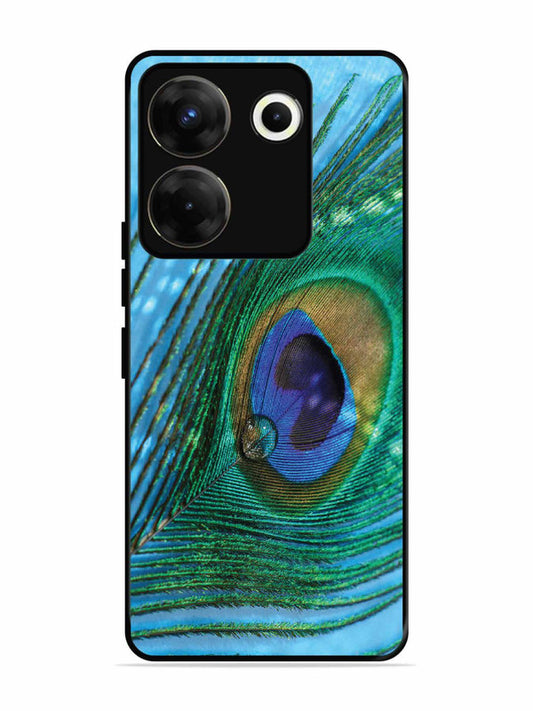 Tecno camon 20 Pro A drop on Peacock Feather