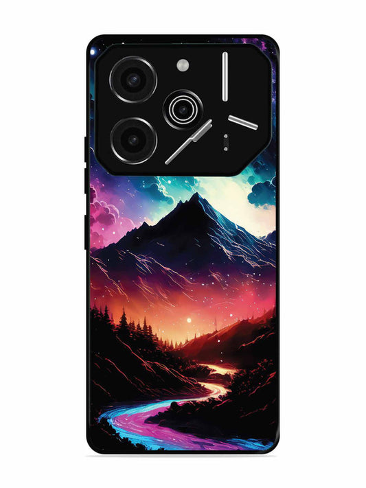 Tecno Pova 6 Pro 5G mountain-valley-Colorful-cloud-at-night
