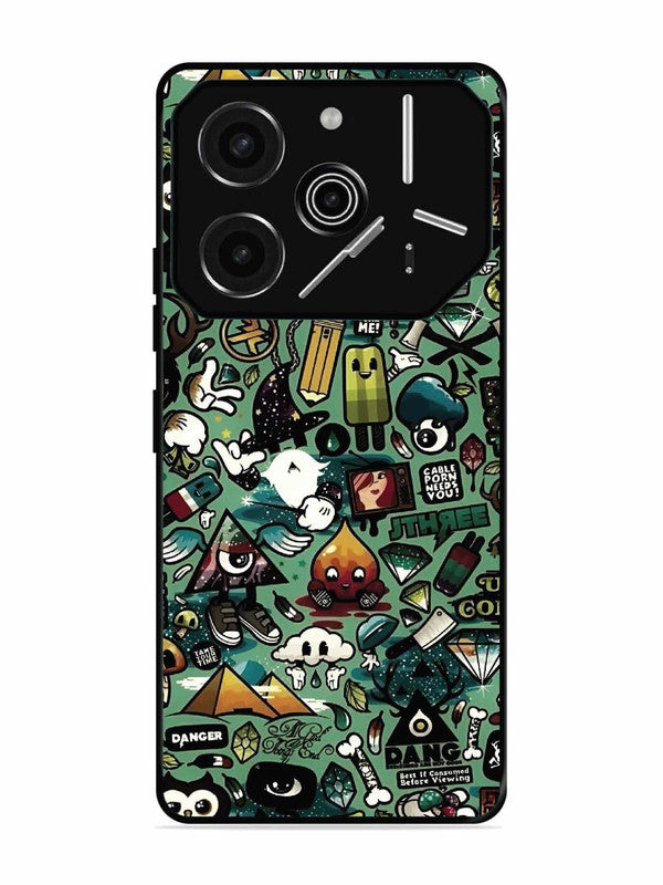 Tecno Pova 6 Pro 5G Pop Art Doodle Graffiti Collage