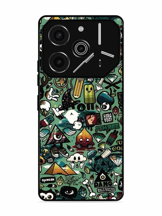 Tecno Pova 6 Pro 5G Pop Art Doodle Graffiti Collage