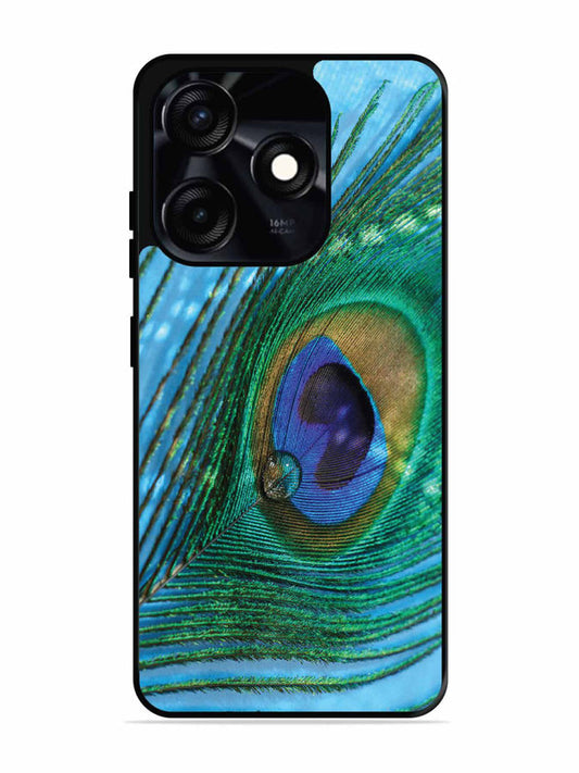Tecno Spark 10C A drop on Peacock Feather