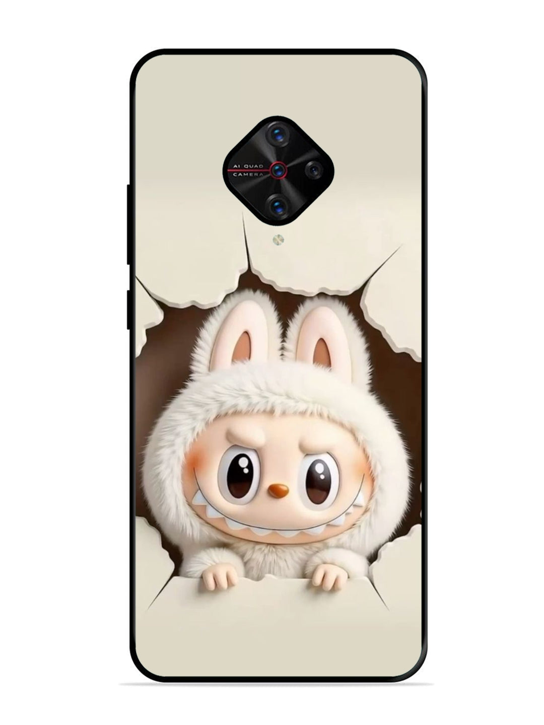 Vivo S1 Pro Labubu from Cracked Wall