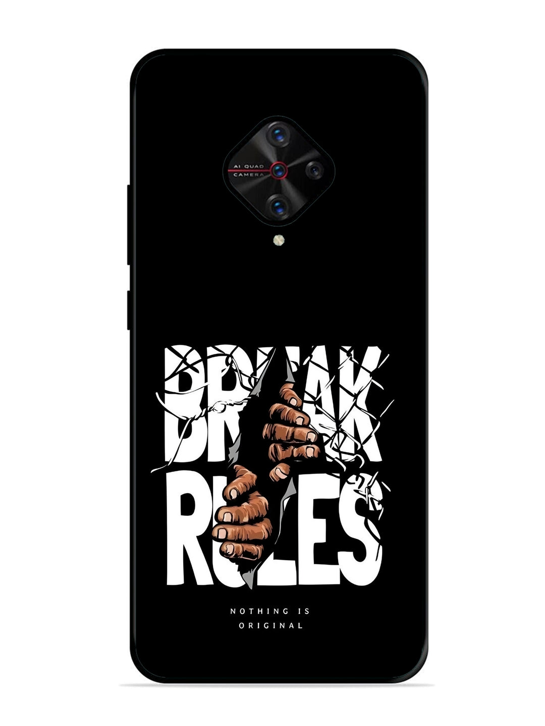 Vivo S1 Pro Break Rules Gritty Typography Art