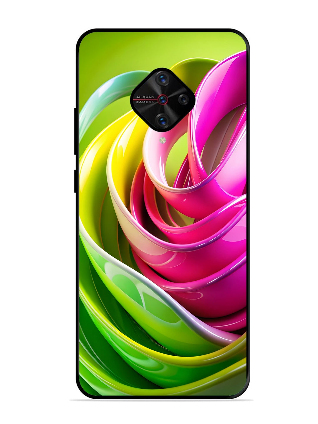 Vivo S1 Pro Vibrant Swirl Glossy Ribbon Art