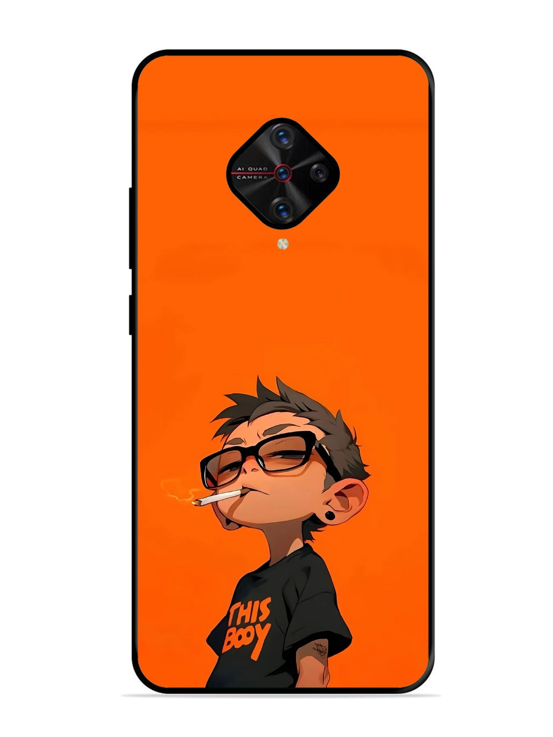 Vivo S1 Pro Vibrant Orange Attitude Cartoon